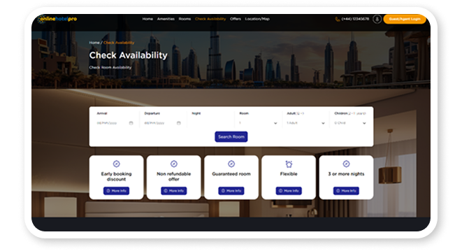 Room pricing with multiple options